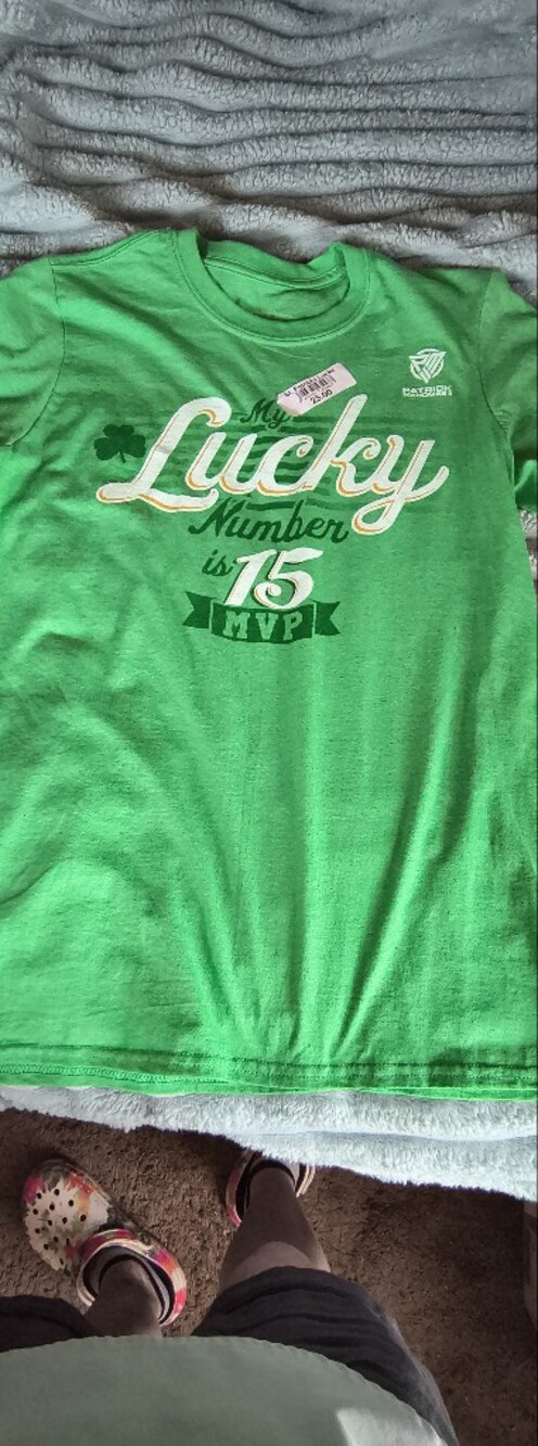 Lucky Number 15 Green Short Sleeve Tee